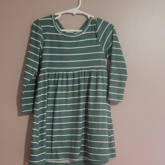 Member's Mark Striped Green Kids Dress - Picture 1 of 3